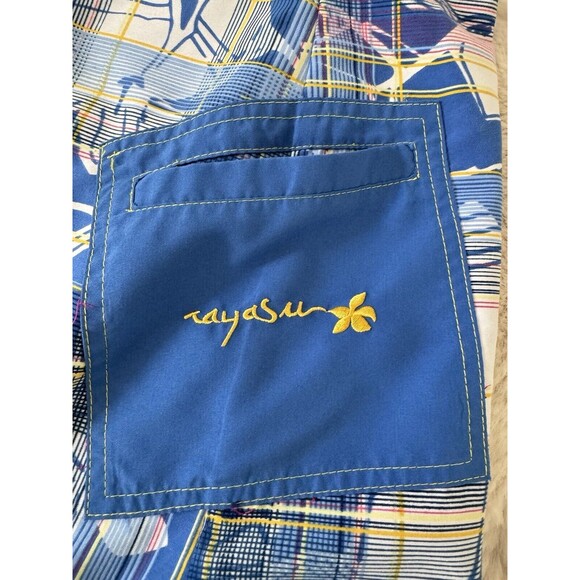 Raya Sun Reversible Wrap Skirt Blue Floral & Solid Blue Size XL Mini Golf Tennis - Picture 4 of 7